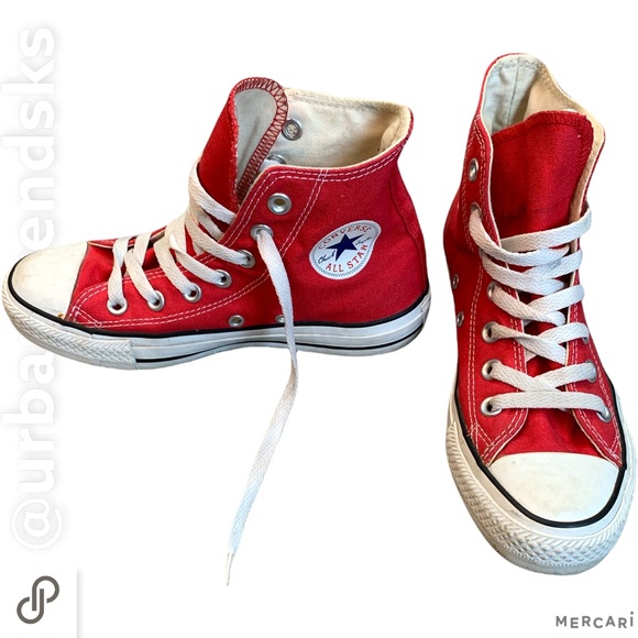 Converse Shoes - Red Converse High-tops 5.5 Women’s